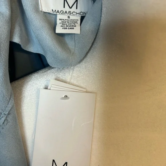 Magaschoni Sky Blue Trench Coat - Picture 7 of 9